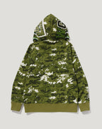 MULTI PIXEL CAMO SHARK REGULAR FIT FULL ZIP HOODIE MENS