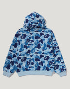 ABC CAMO HEAVY WASH CROPPED FIT ZIP HOODIE MENS