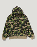ABC CAMO HEAVY WASH CROPPED FIT ZIP HOODIE MENS