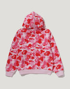 ABC CAMO HEAVY WASH CROPPED FIT ZIP HOODIE MENS