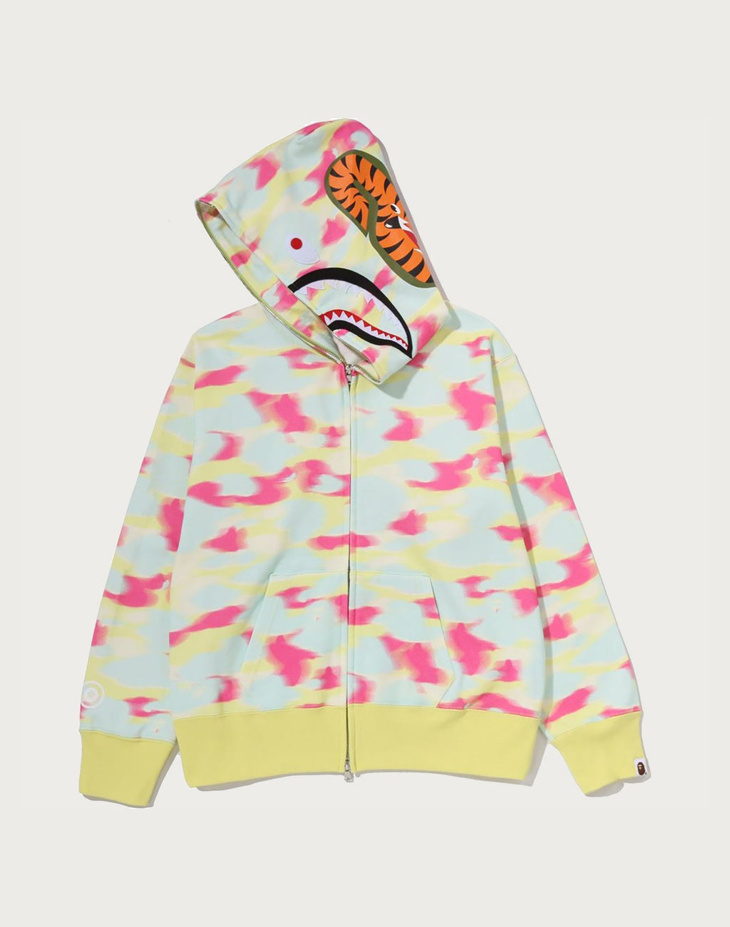 SCREEN CAMO SHARK FULL ZIP HOODIE LADIES