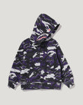 GLITCH WOODLAND CAMO SHARK ZIP HOODIE KIDS