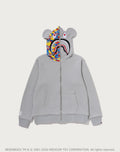MEDICOM TOY 30TH ANNIV. BE@R SHARK FULL ZIP REVERSIBLE HOODIE MENS