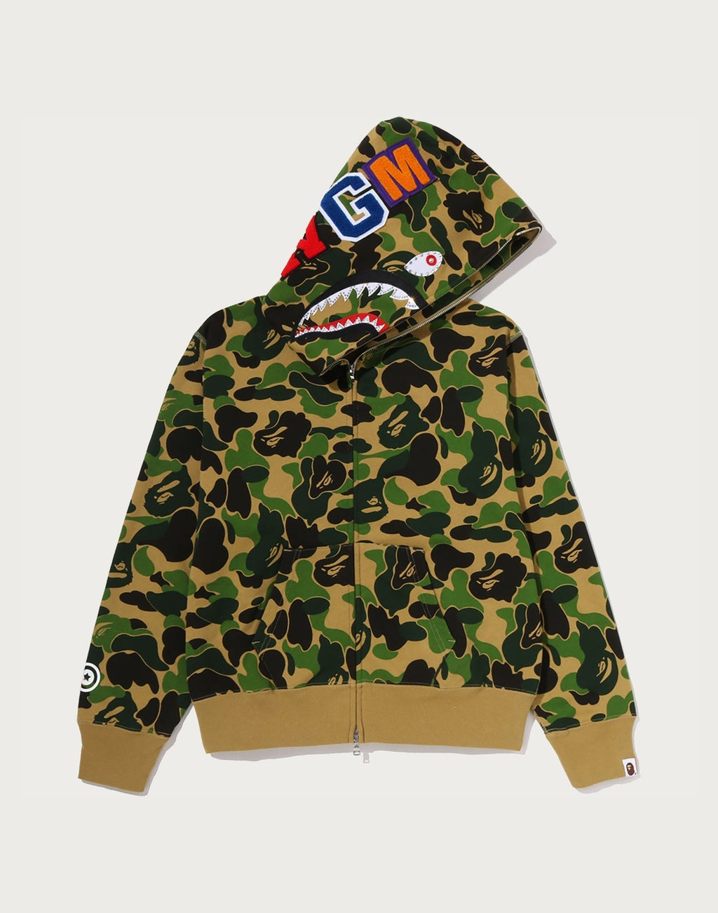 ABC CAMO CRYSTAL STONE SHARK FULL ZIP HOODIE LADIES