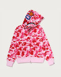 ABC CAMO CRYSTAL STONE SHARK FULL ZIP HOODIE LADIES