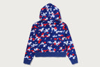 STA STRIKE CAMO LOGO CROPPED FULL ZIP HOODIE LADIES