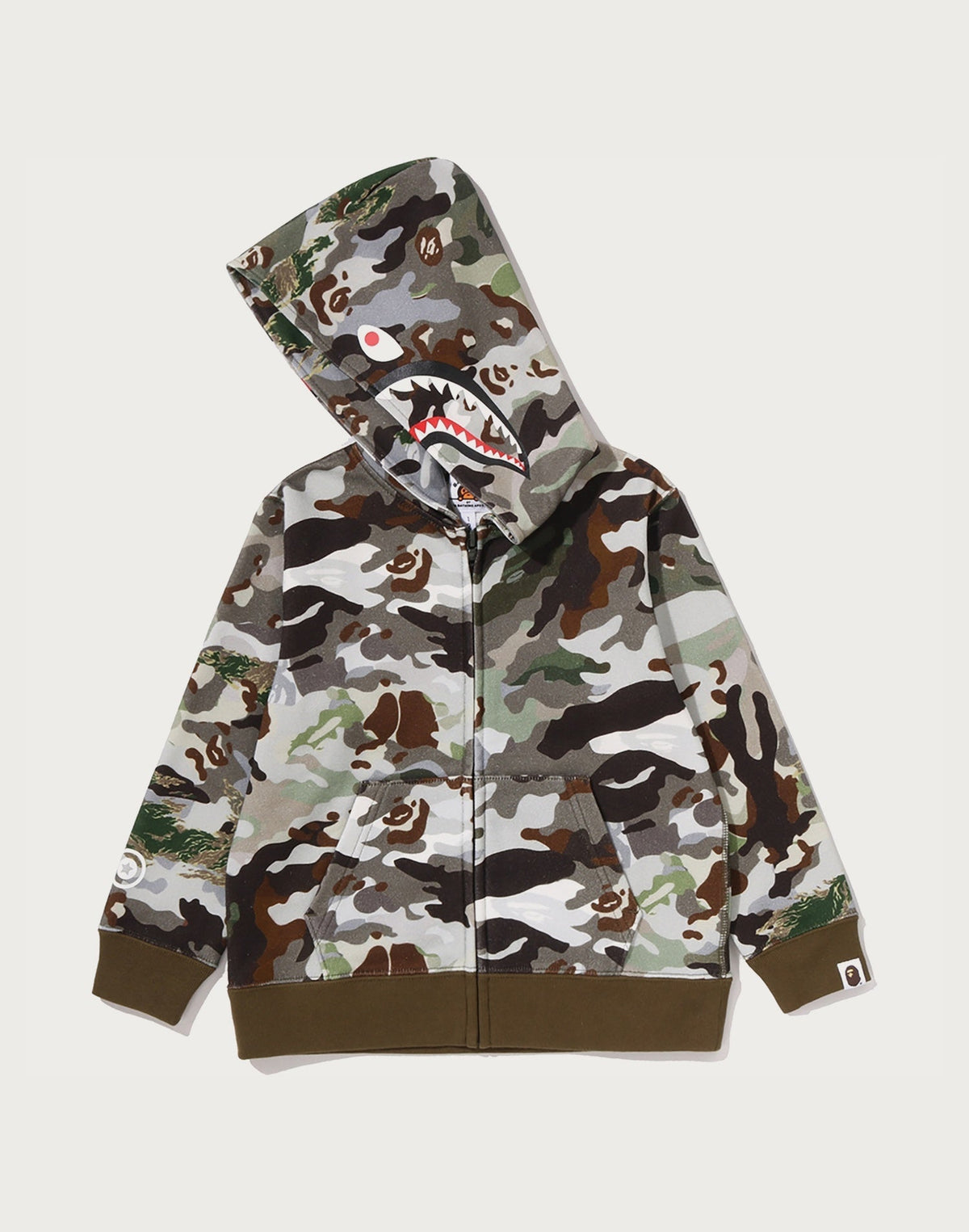 HYBRID CAMO SHARK ZIP HOODIE KIDS