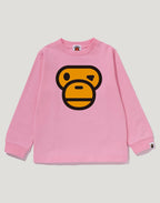WINKING MILO FACE LS TEE KIDS