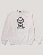 HEAVY WASH BABY MILO RELAXED FIT CREWNECK SWEATSHIRT MENS
