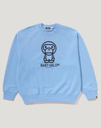 HEAVY WASH BABY MILO RELAXED FIT CREWNECK SWEATSHIRT MENS