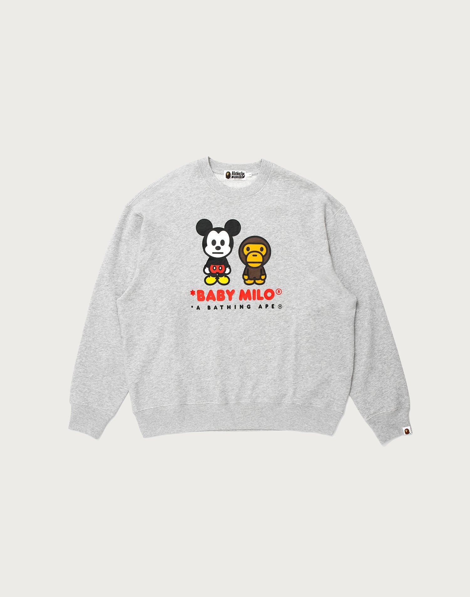 BAPE X DISNEY MICKEY MOUSE BABY MILO RELAXED FIT CREWNECK MENS