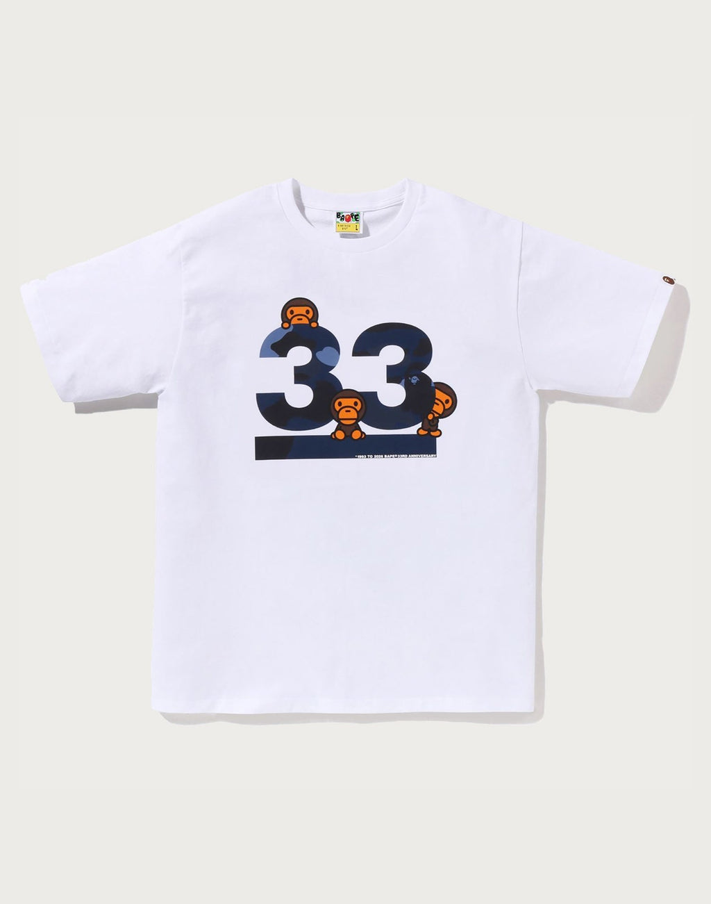 A BATHING APE 33RD ANNIV. BABY MILO TEE MENS