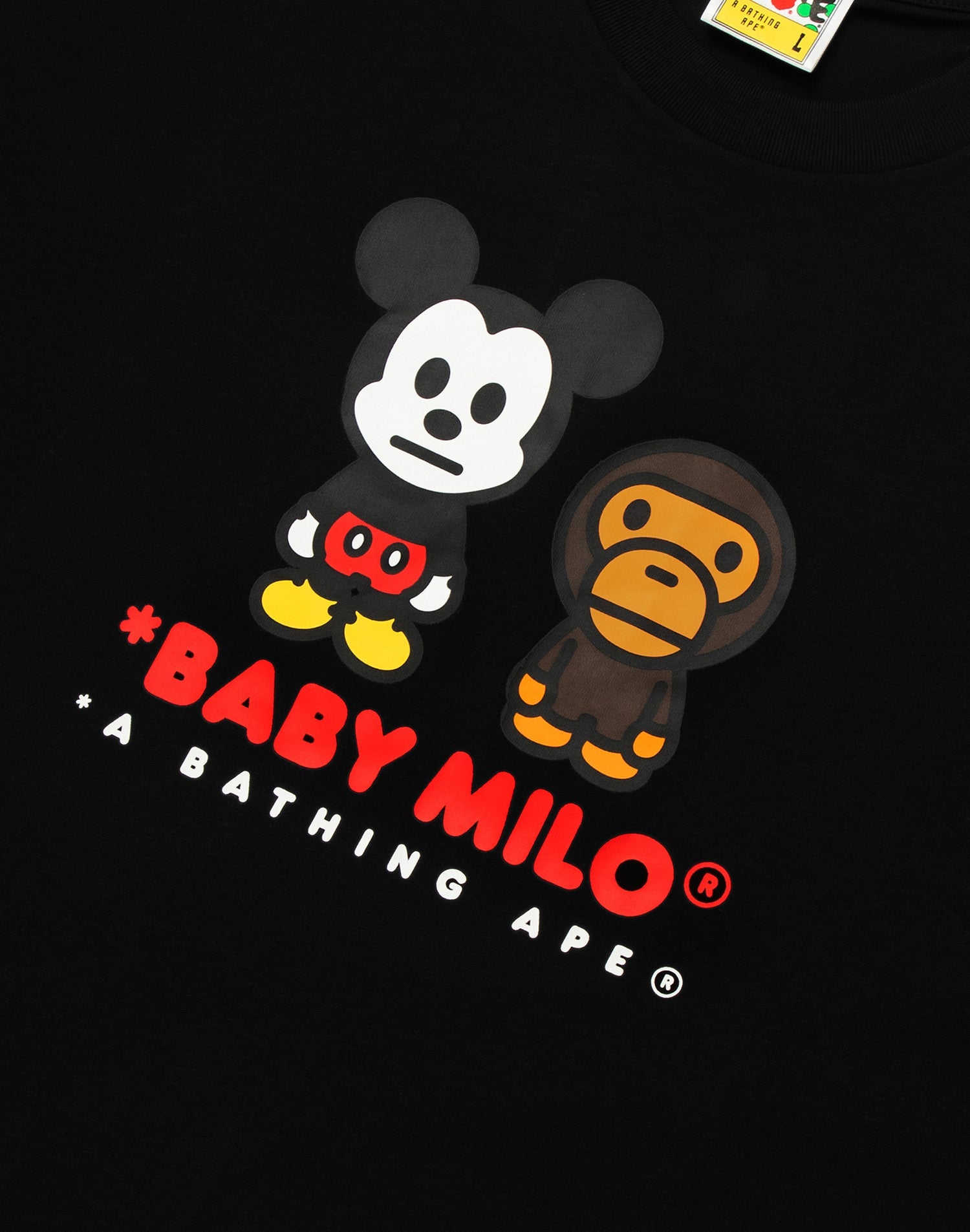 BAPE X DISNEY MICKEY MOUSE BABY MILO RELAXED FIT TEE MENS
