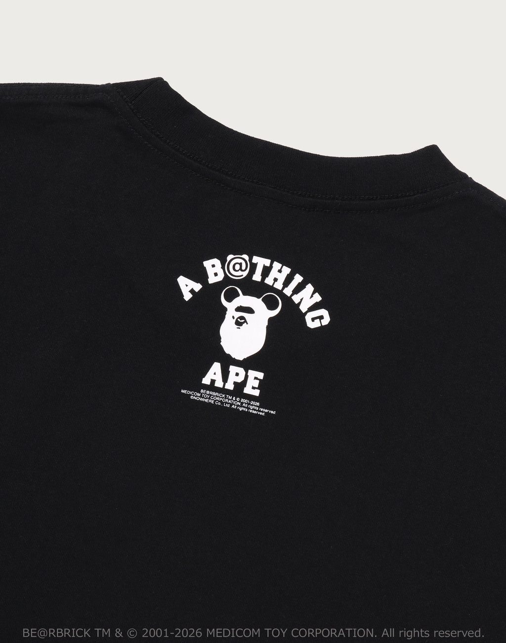 BAPE X MEDICOM TOY 30TH ANNIV. COLLEGE MILO TEE MENS