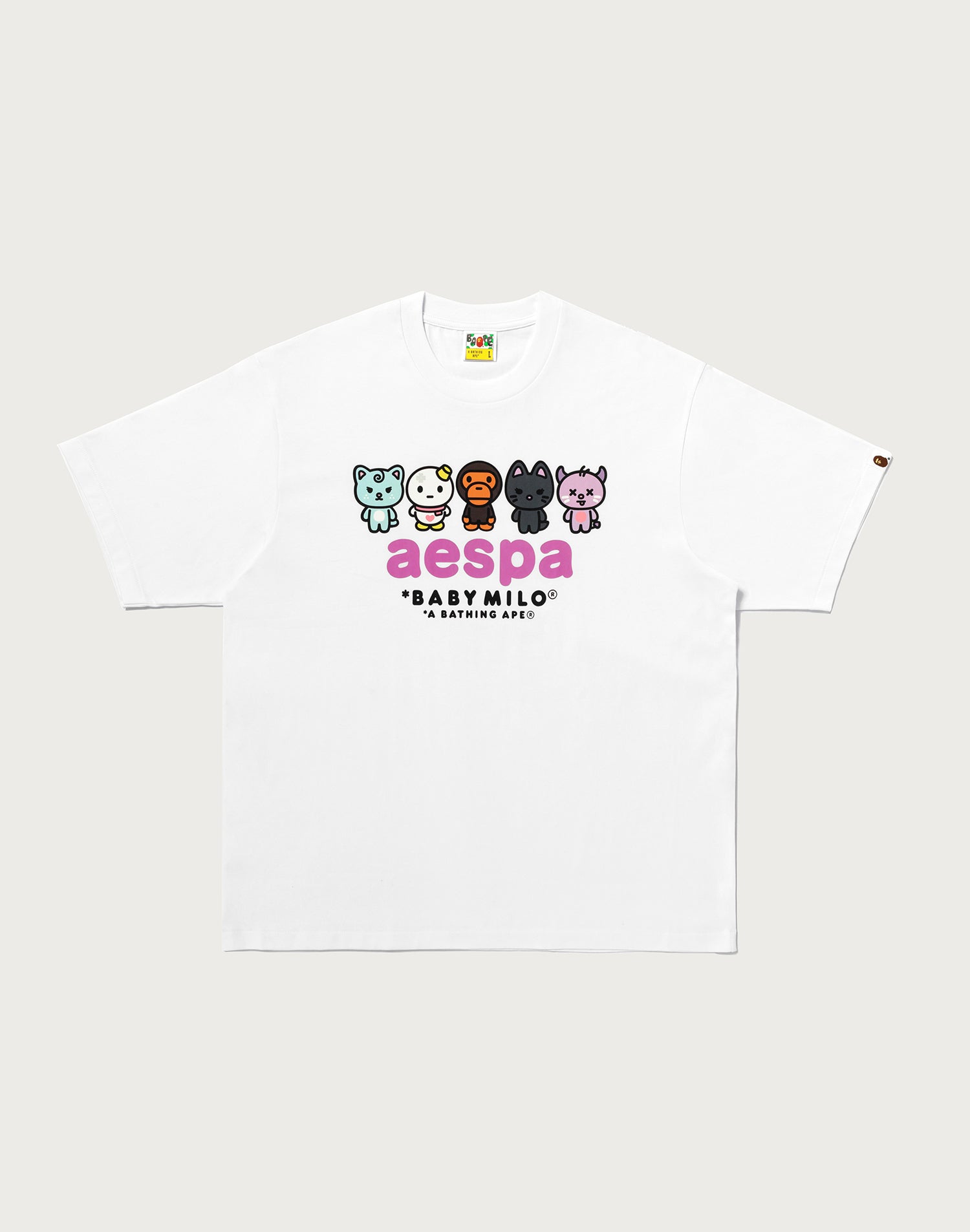 BAPE X AESPA BABY MILO RELAXED FIT TEE MENS