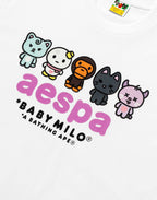 BAPE X AESPA BABY MILO TEE LADIES