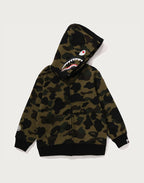1ST CAMO MILO SHARK ZIP HOODIE KIDS