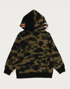 1ST CAMO MILO SHARK ZIP HOODIE KIDS